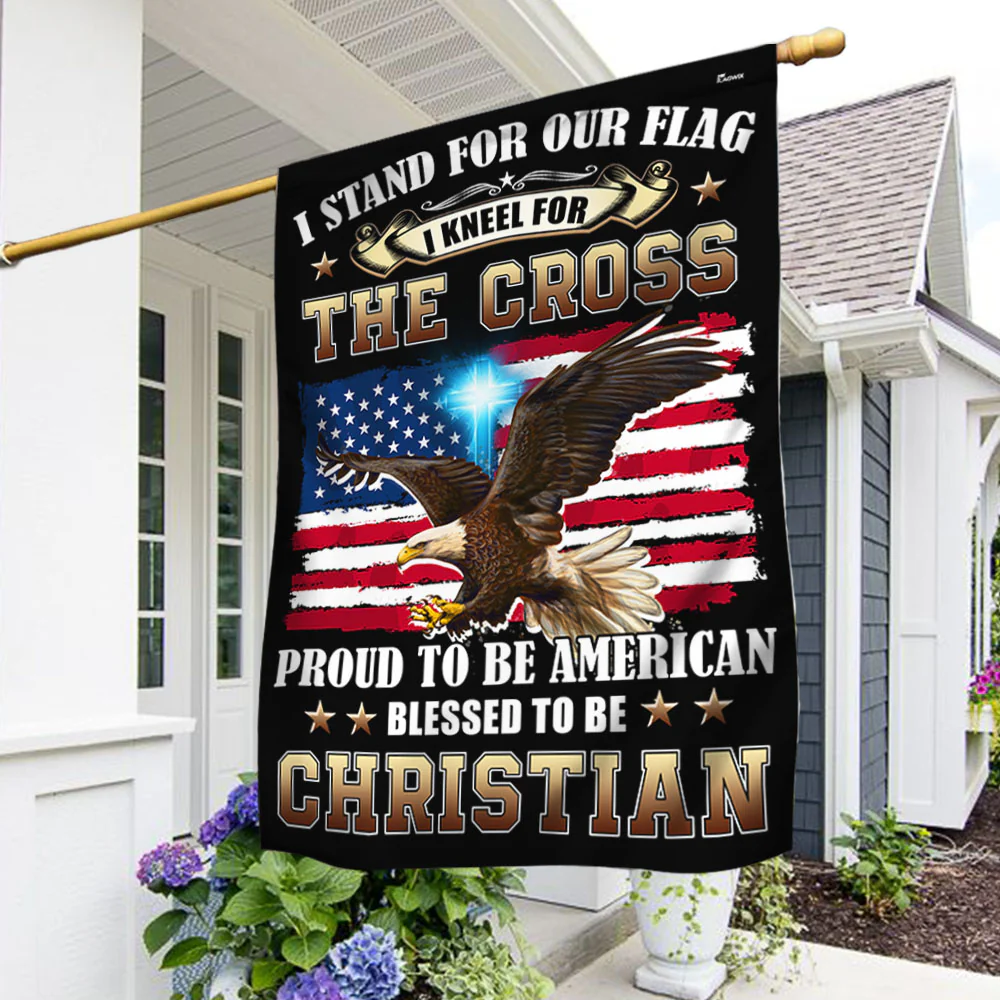 Proud To Be American Blessed To Be Christian Eagle Patriot American Flag