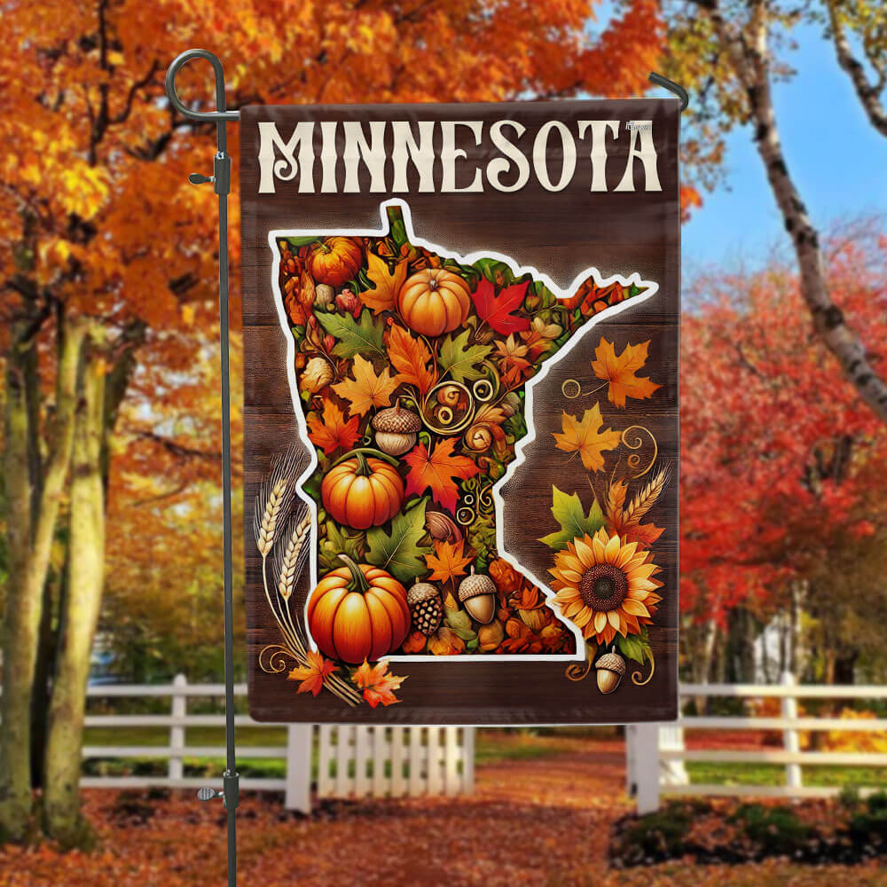 Minnesota Fall Thanksgiving Flag