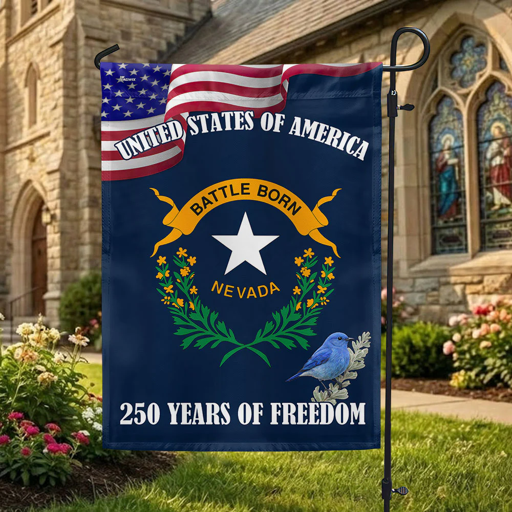 Nevada State Flag, 250 Years of Freedom Nevada State Decoration