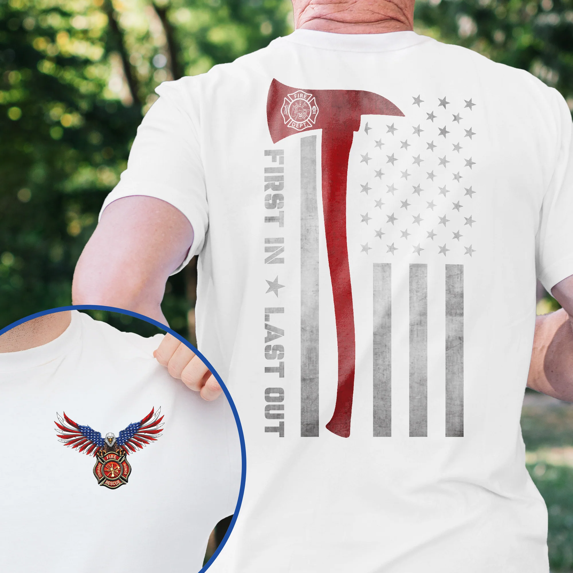 American Eagle The Thin Red Line Firefighter T-Shirt