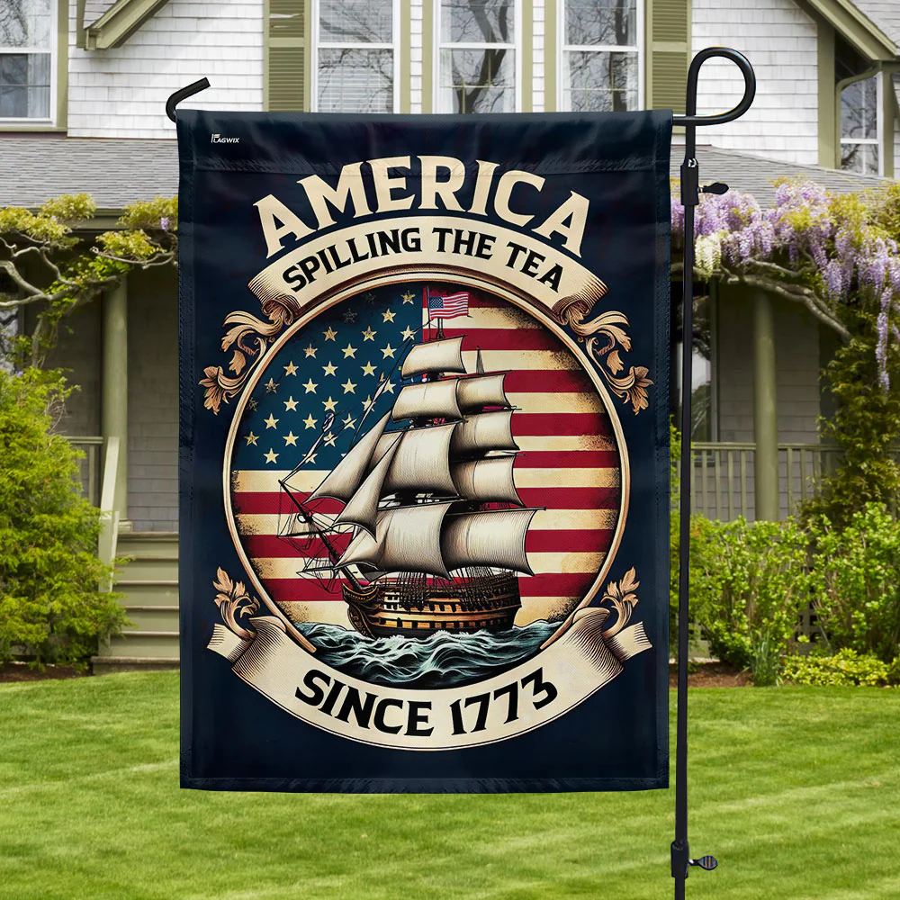 Bimipi American Flag - America Spilling The Tea Since 1773 Flag