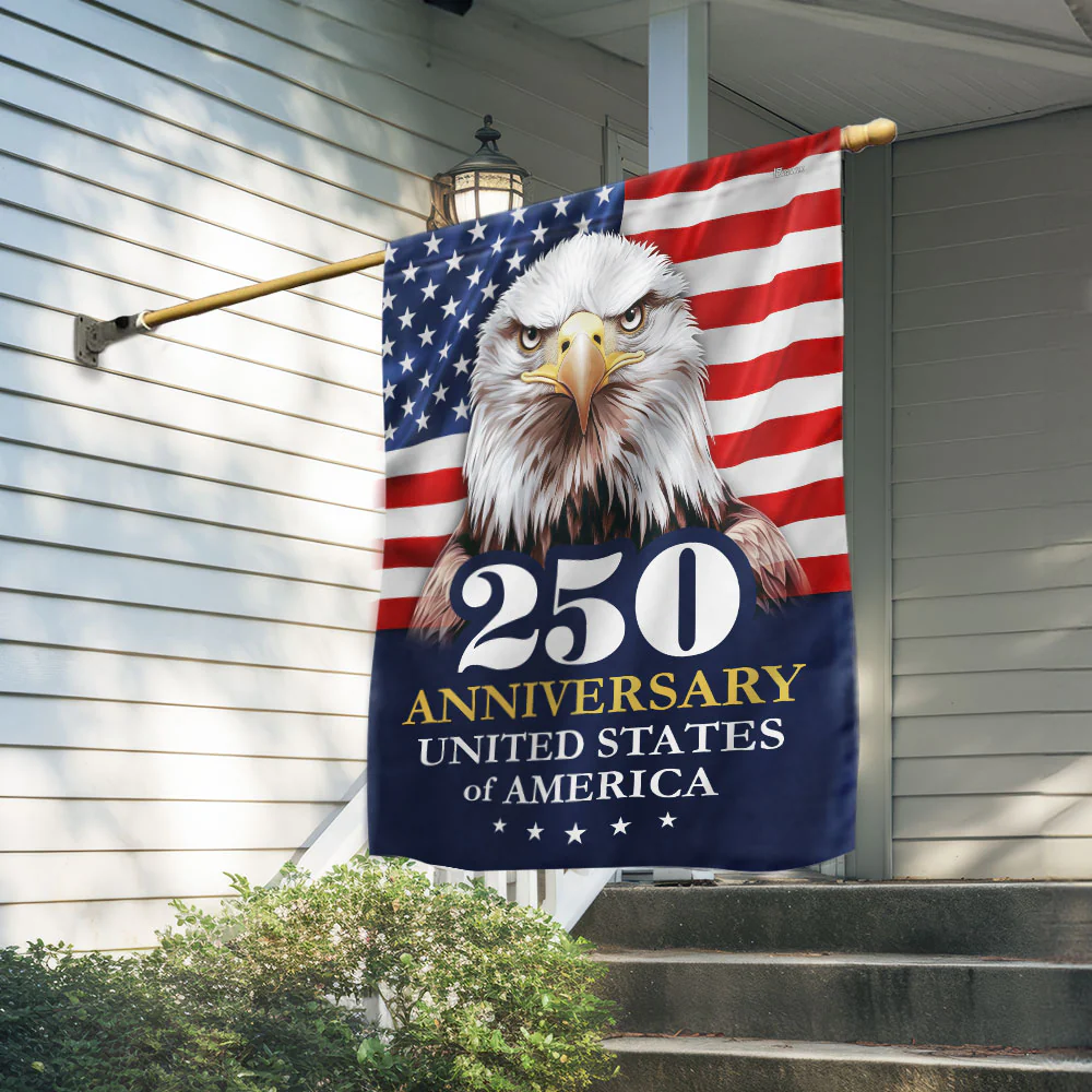 Bimipi American Flag - 250 Anniversary 1776 2026 United States Of America Patriotic Eagle