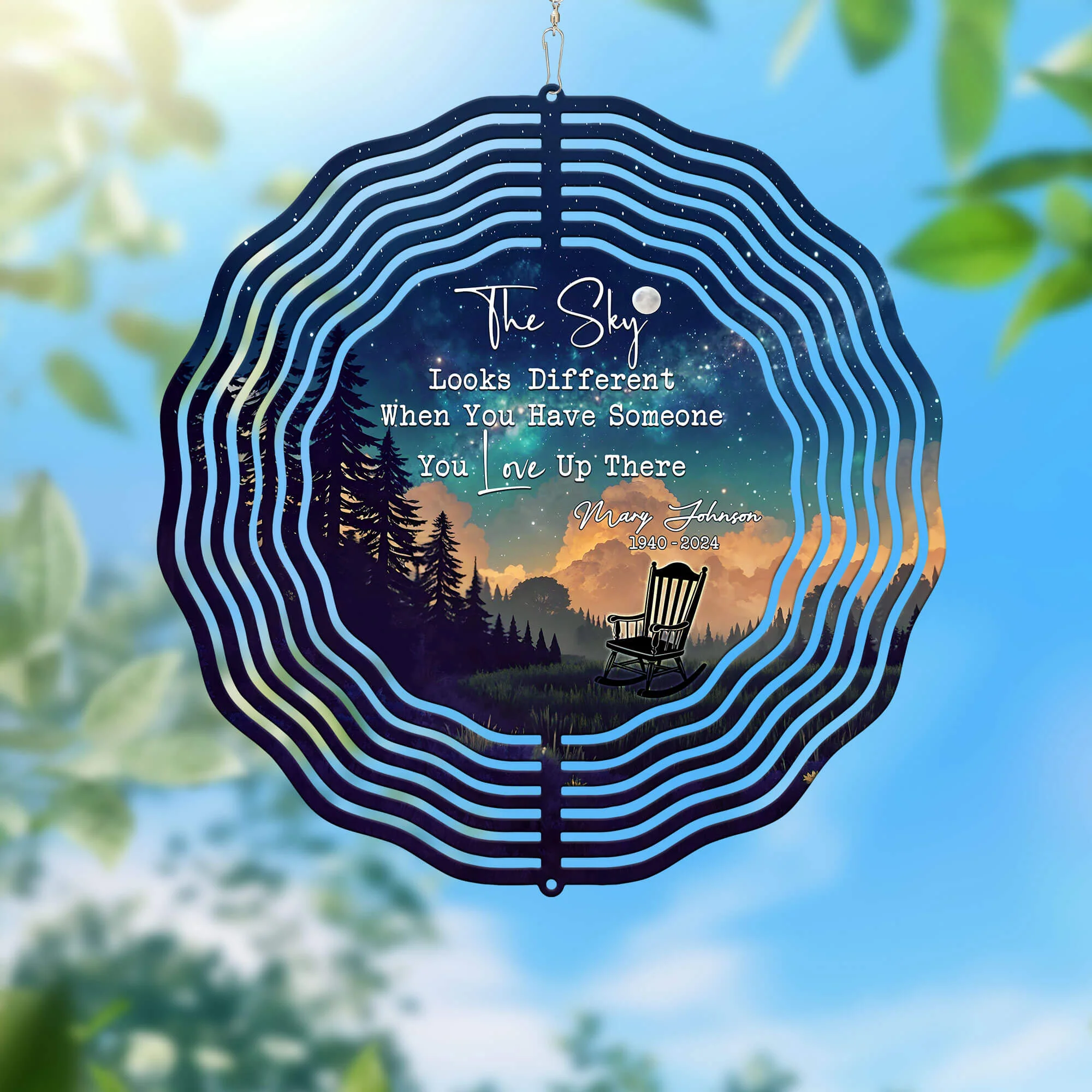 Personalized Memorial The Sky Looks Different When You Have Wind Spinner