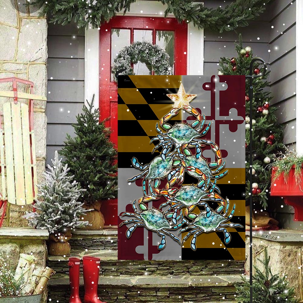 Maryland Flag Blue Crab Christmas