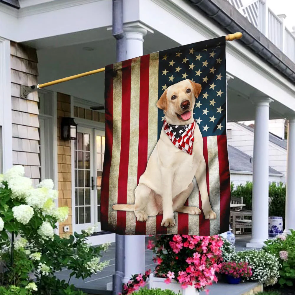Labrador Retriever American Flag