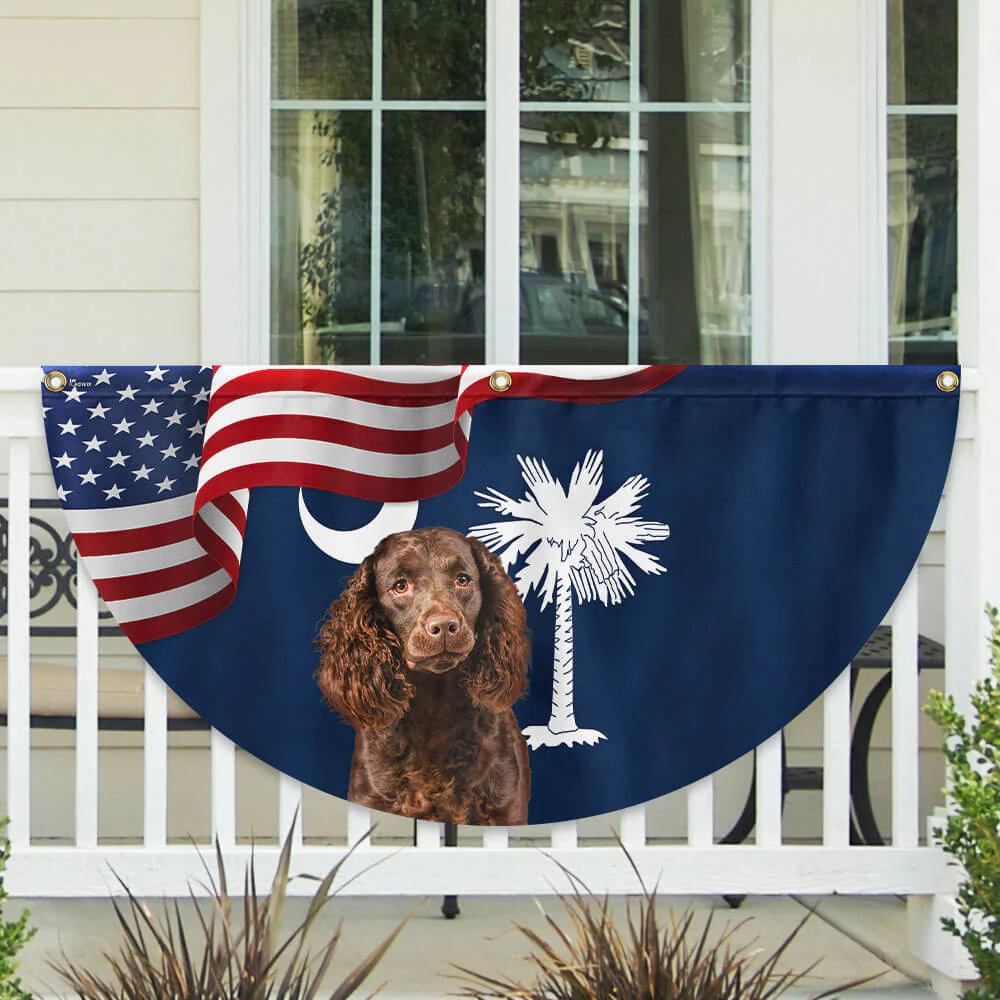 South Carolina Boykin Spaniel Non-Pleated Fan Flag