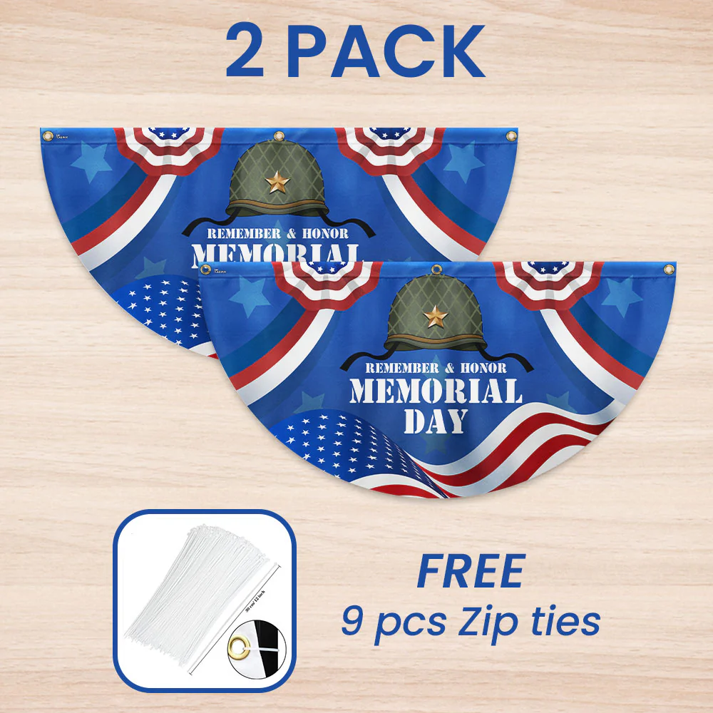 Veterans Day Memorial American Non Pleated Fan Flag