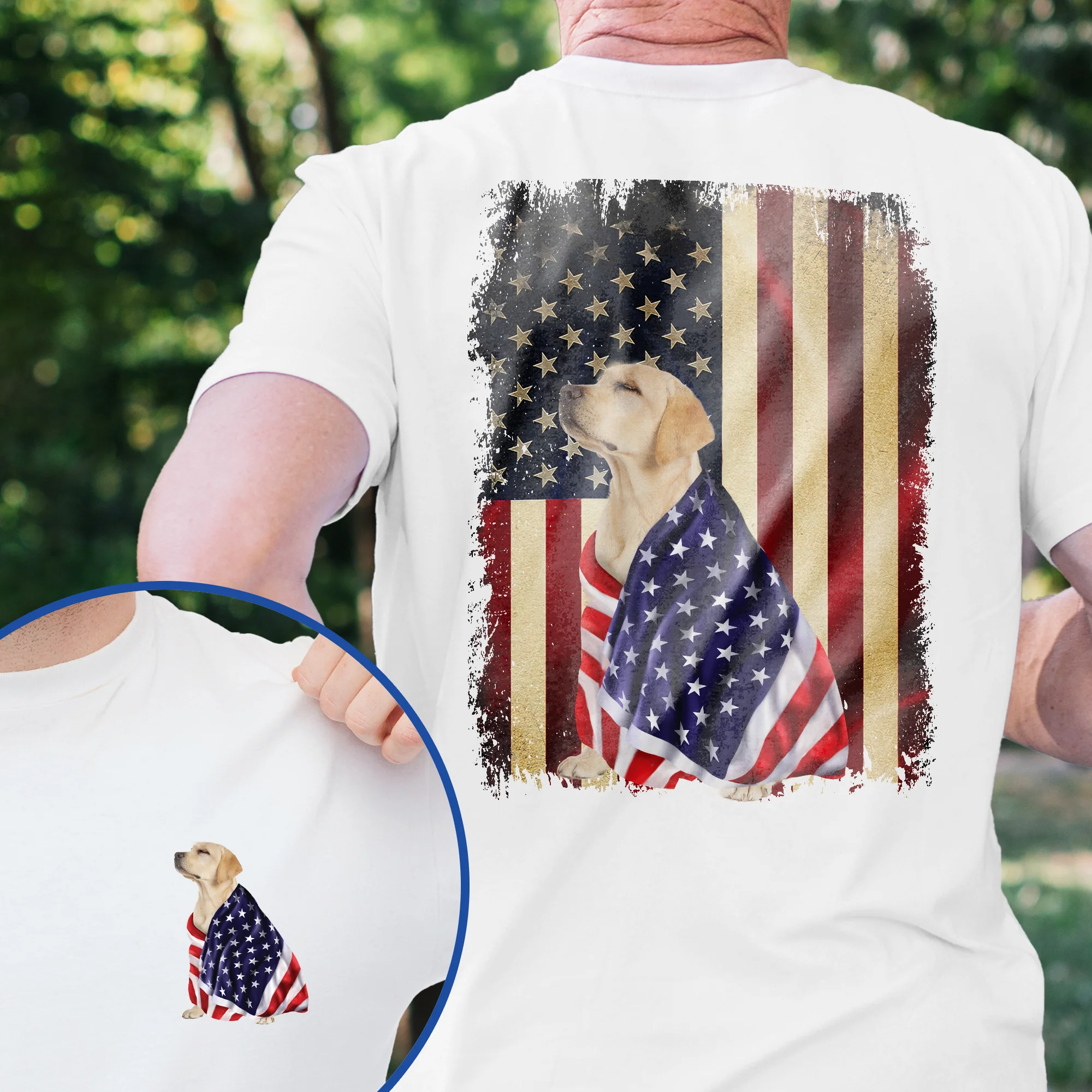 Labrador Retriever American Patriot T-Shirt Wrapped in Glory