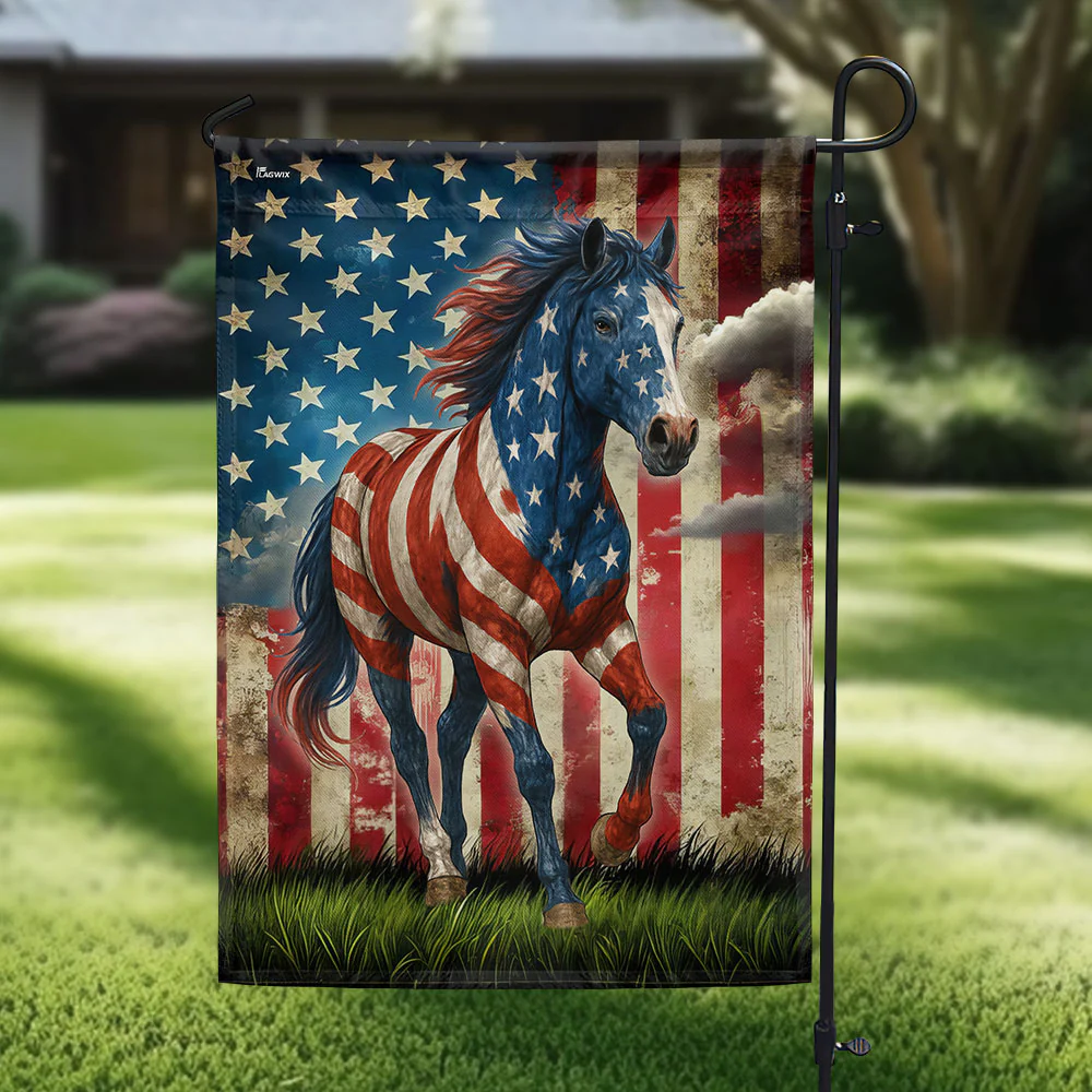 Patriot Horse American Flag