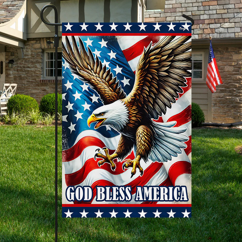 Bimipi American Flag - God Bless America Patriotic Eagle Flag