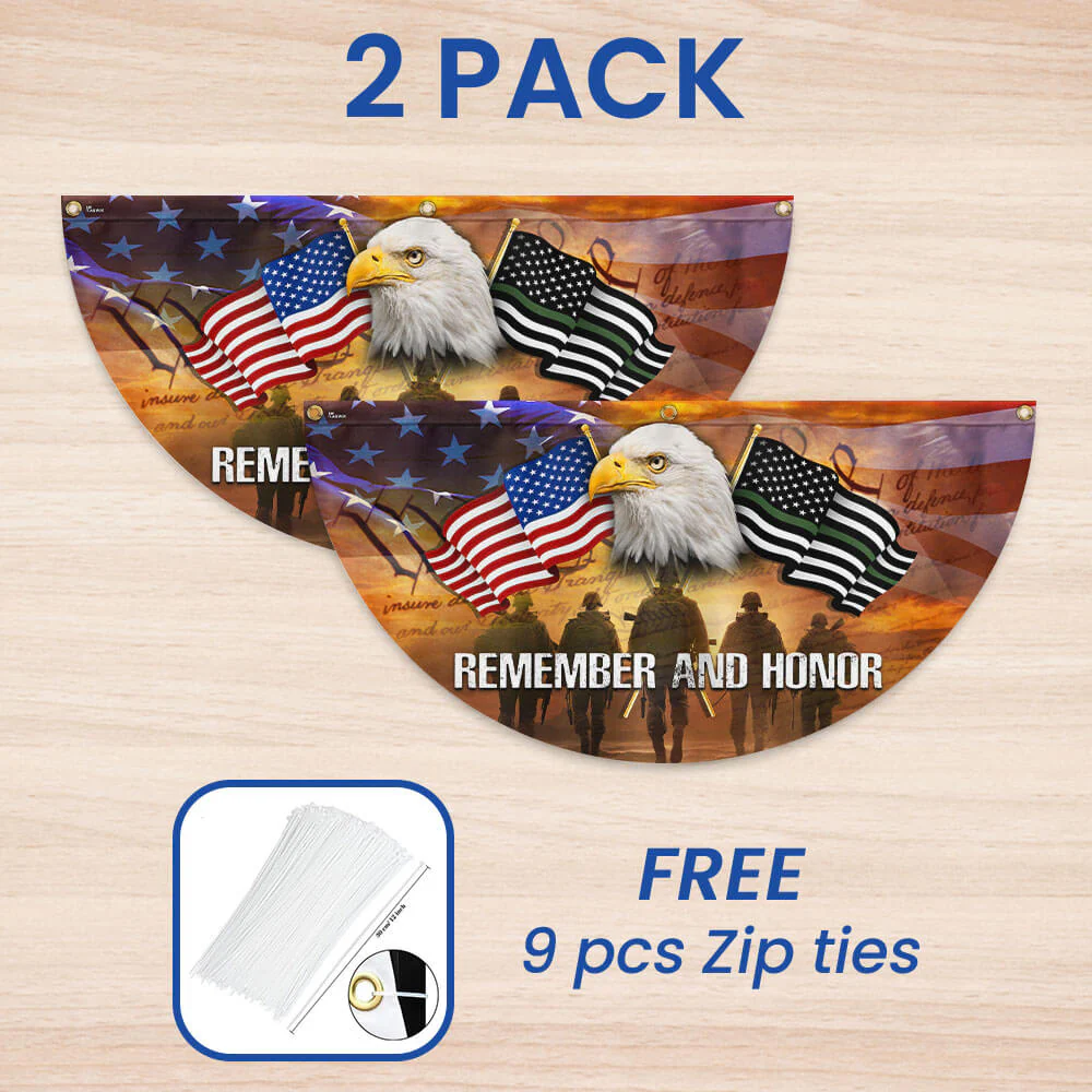 Thank You Veterans, American Eagle Memorial Day, Veterans Day Non-Pleated Fan Flag