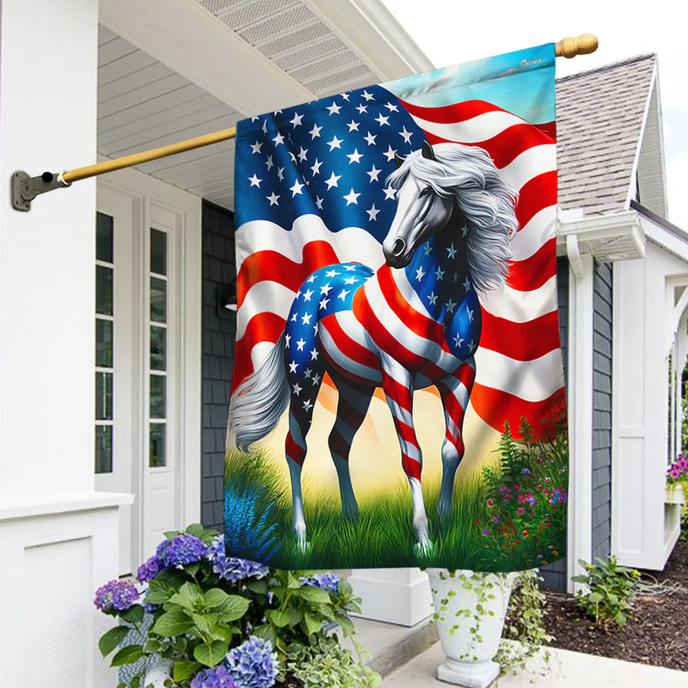 Horse Patriot American Flag