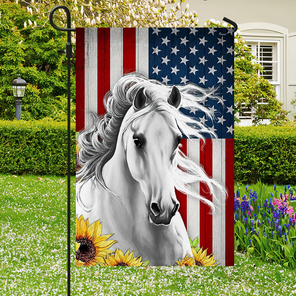 Horse American Flag