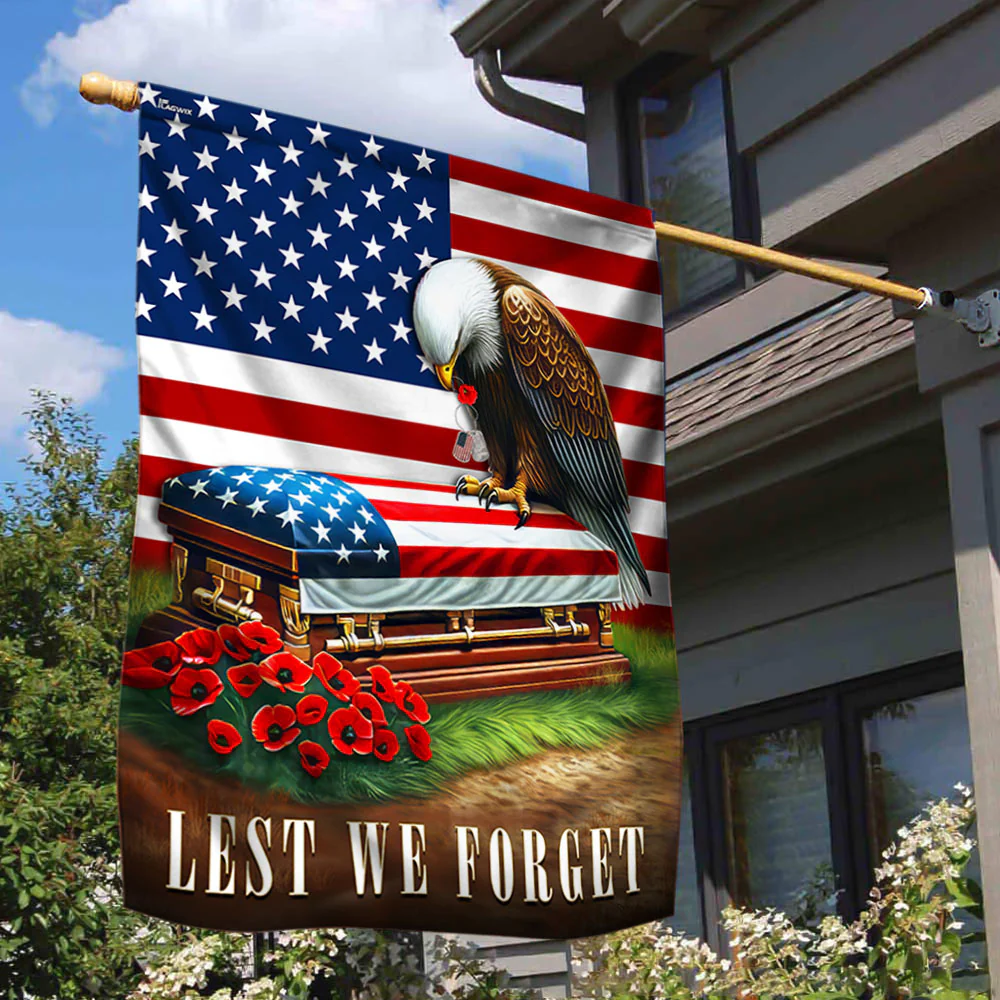 Veterans Day Flag, Lest We Forget Memorial Day American Flag