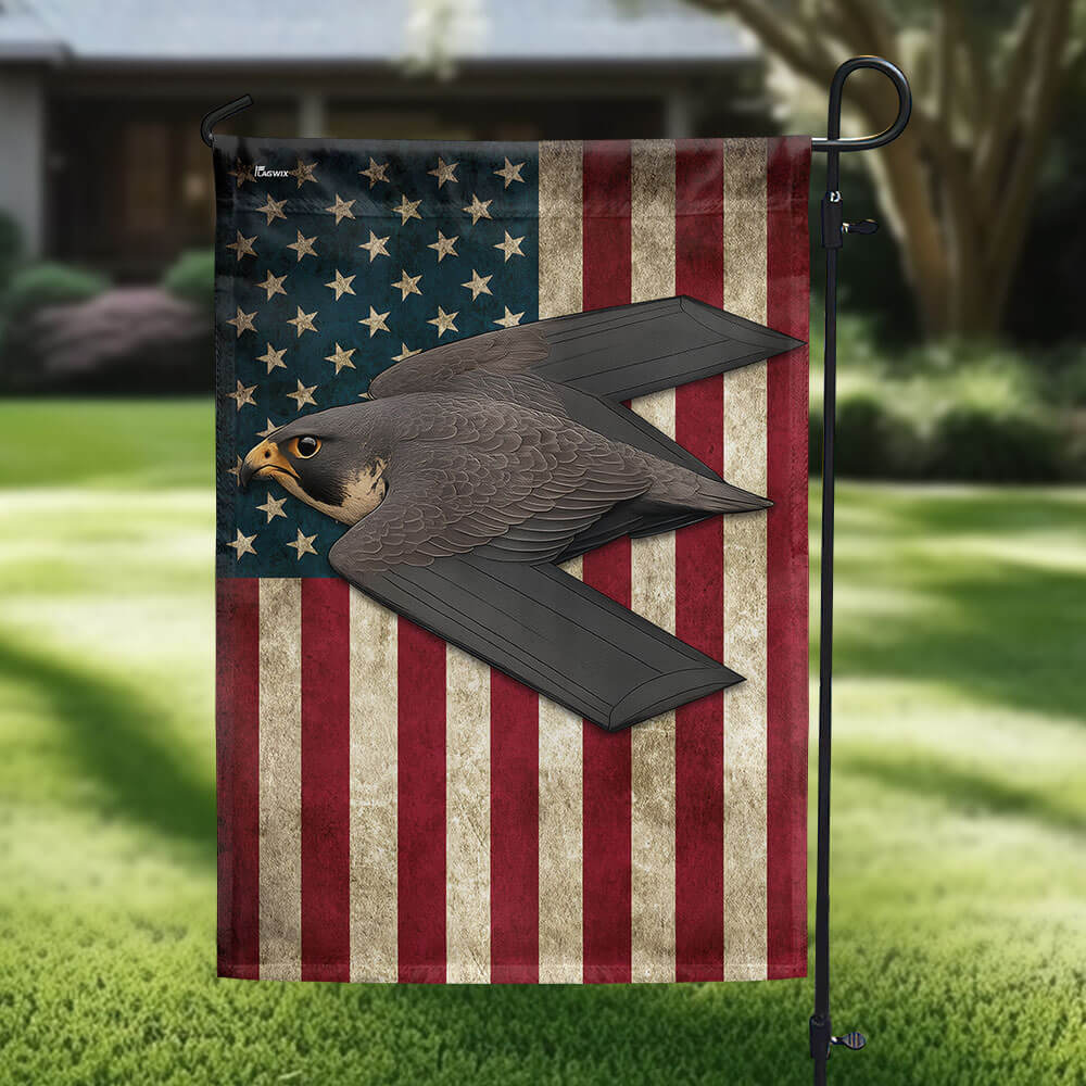 Veterans Day Flag - Eagle B-2 Spirit - Proud Airforce American Flag