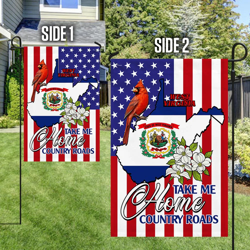 West Virginia State Flag Take Me Home Country Roads Flag
