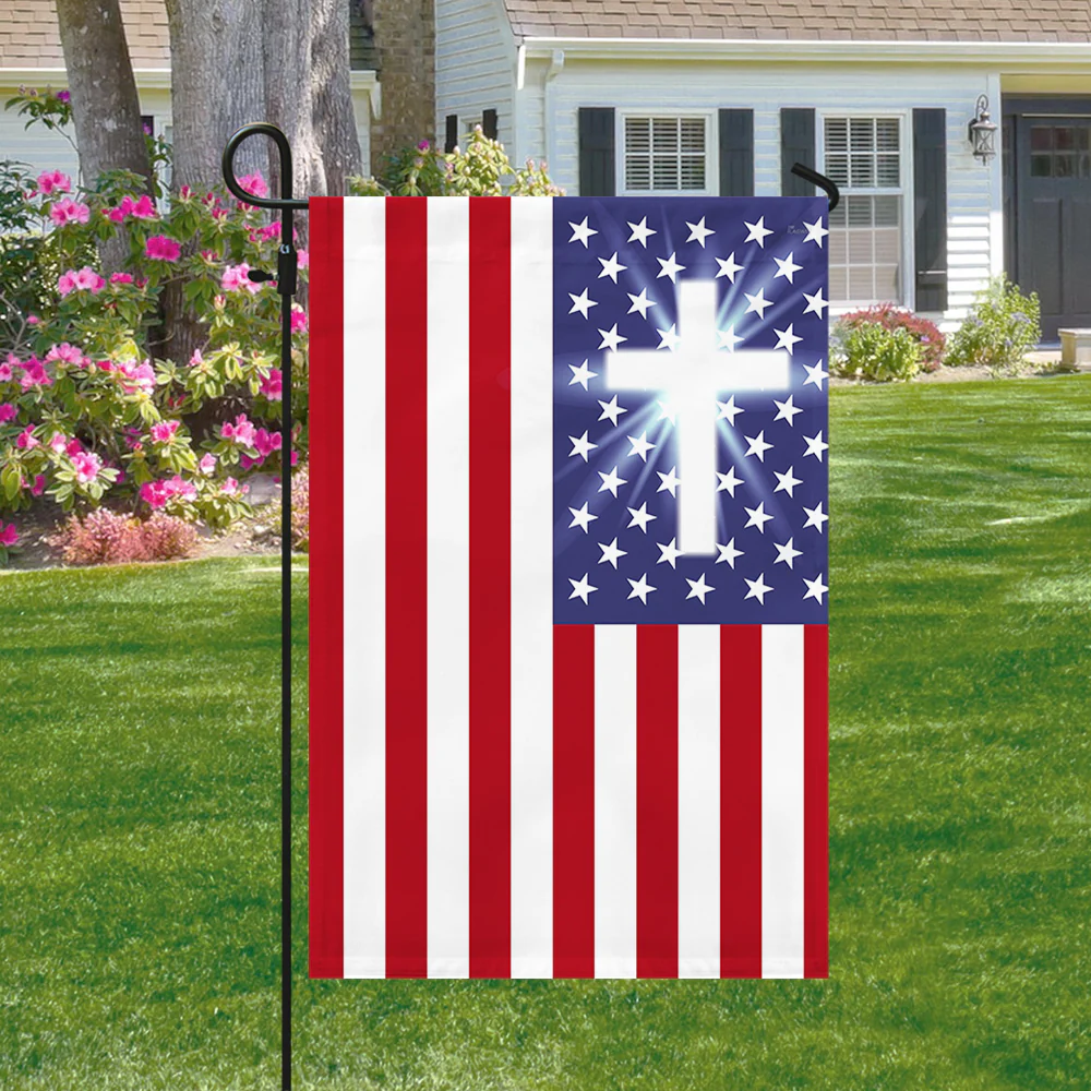 Bimipi American Flag - Christian Cross American One Nation Under God Flag