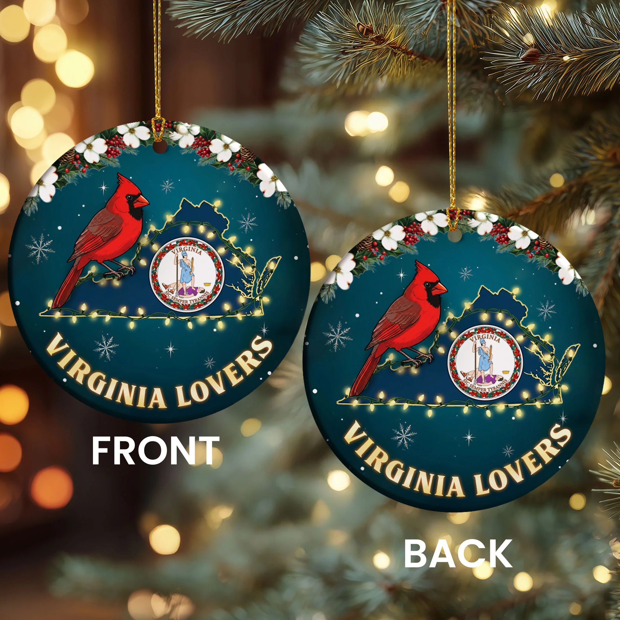 Virginia Cardinal Christmas Ornament | Virginia Is For Lovers Decor