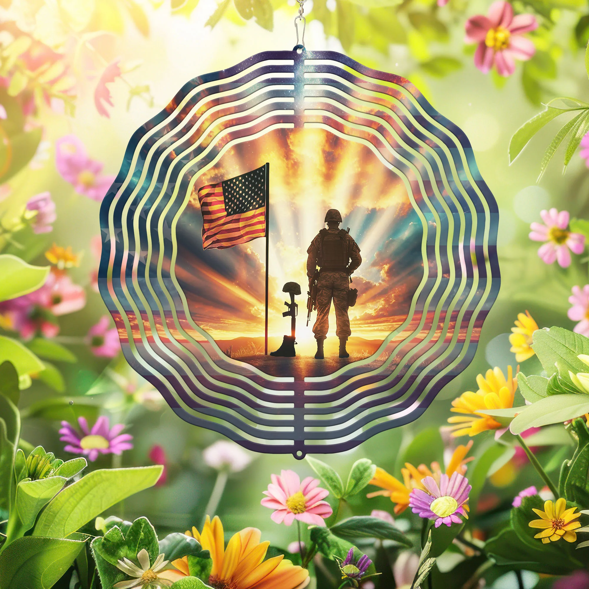 Memorial Day U.S. Veteran Wind Spinner