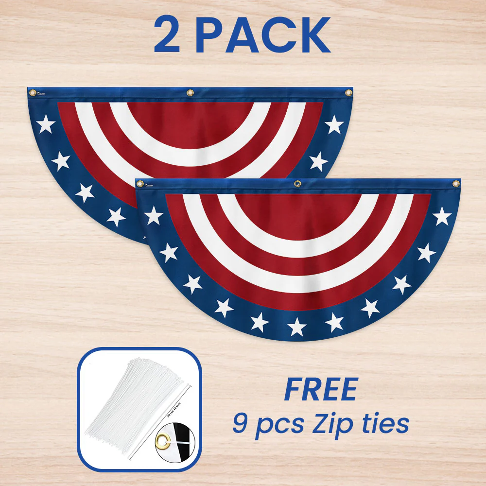 Bimipi American Flag - Happy 4th Of july Independence Day Non-pleated Fan Flag