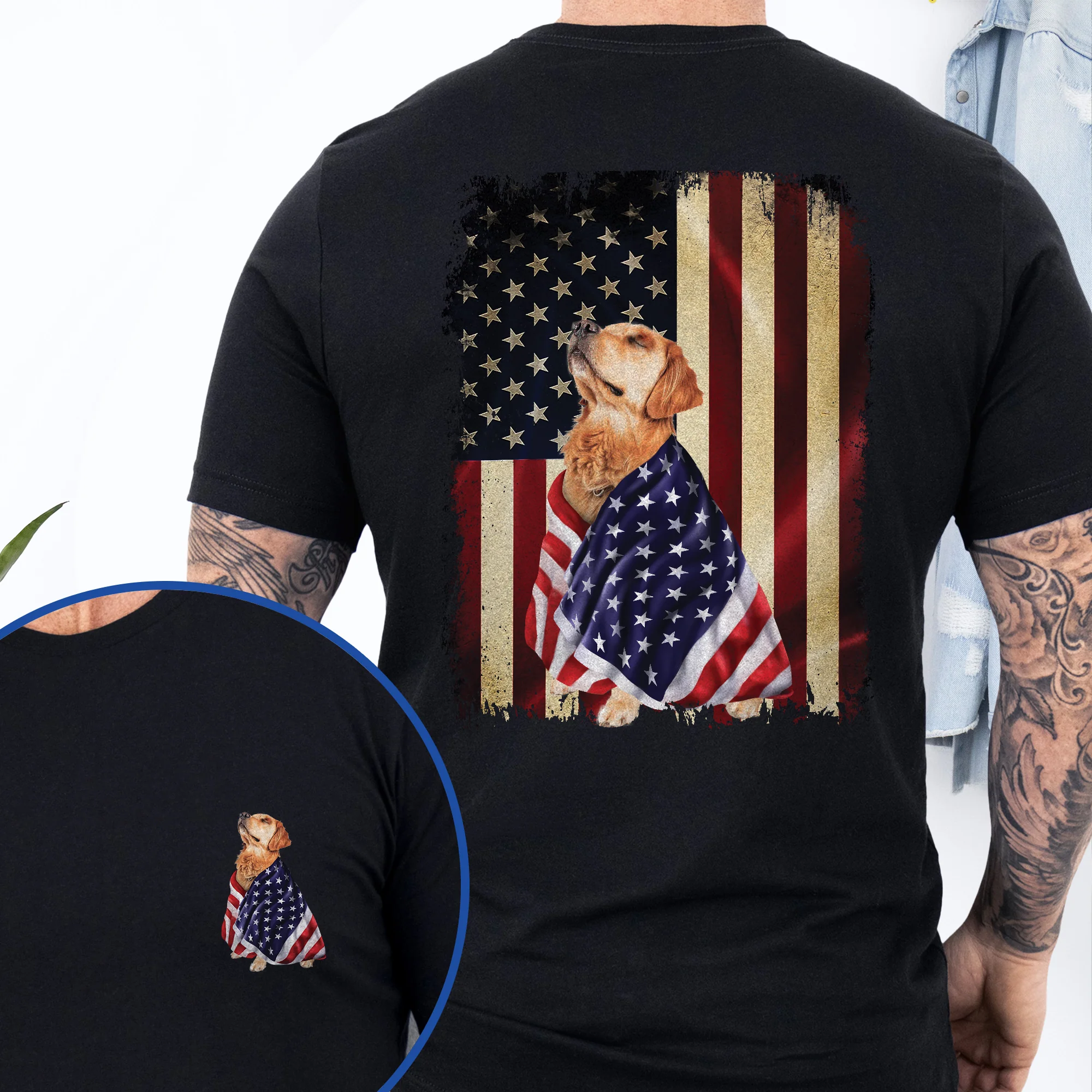 Golden Retriever American Patriot T-Shirt