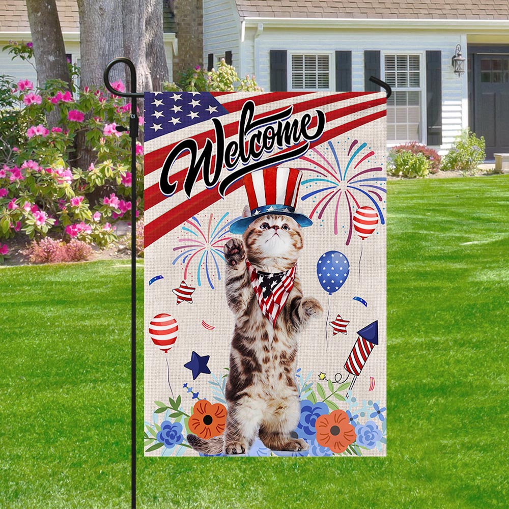 Bimipi American Flag - Patriotic Cat 4th Of july Flag