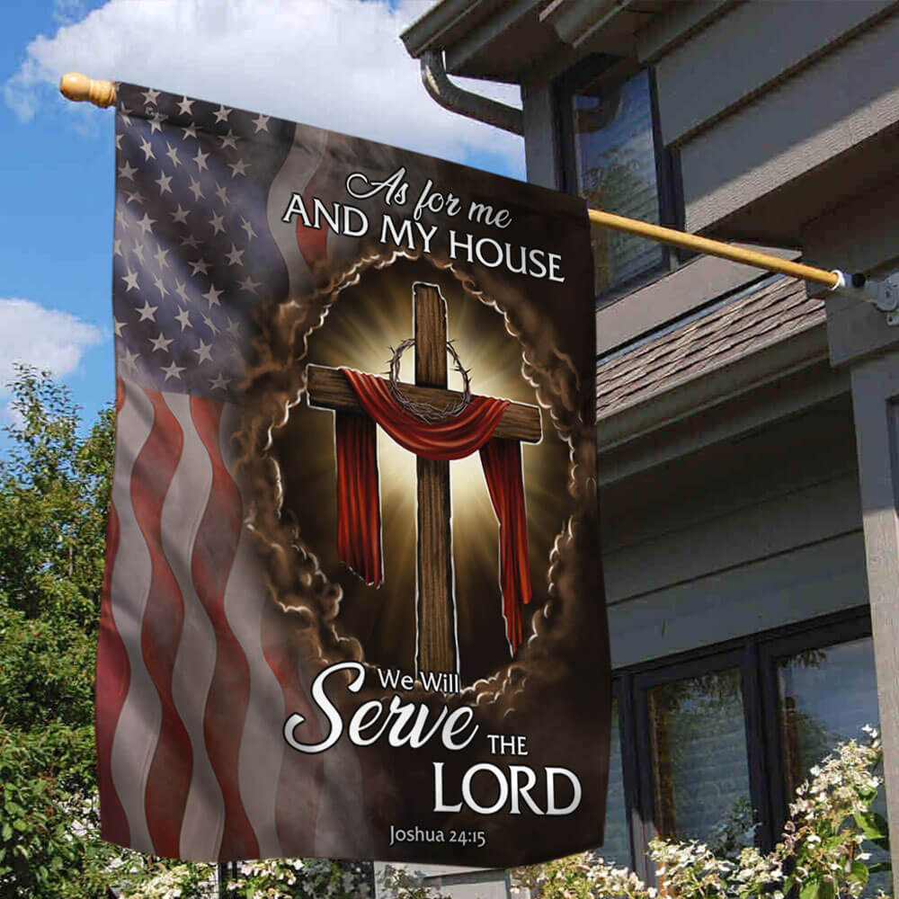 Christian Cross American Flag