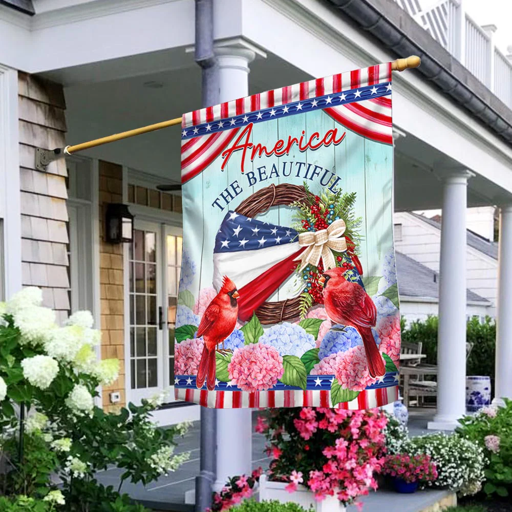 Bimipi American Flag - American Wreath Independence Day America The Beautiful Flag