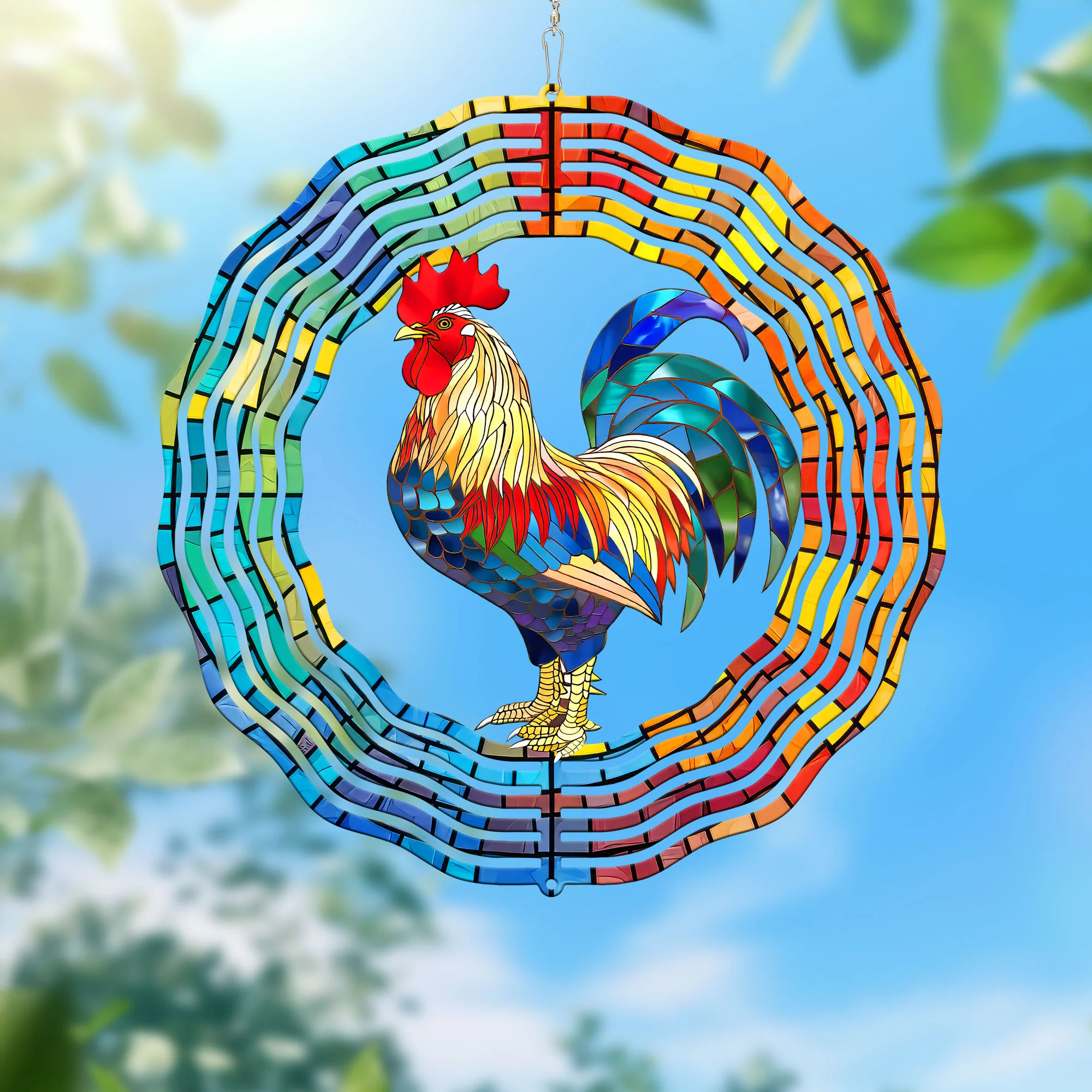 Rooster Chicken Wind Spinner