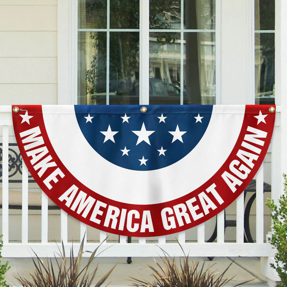 Make America Great Again Trump Patriotic Non-Pleated Fan Flag
