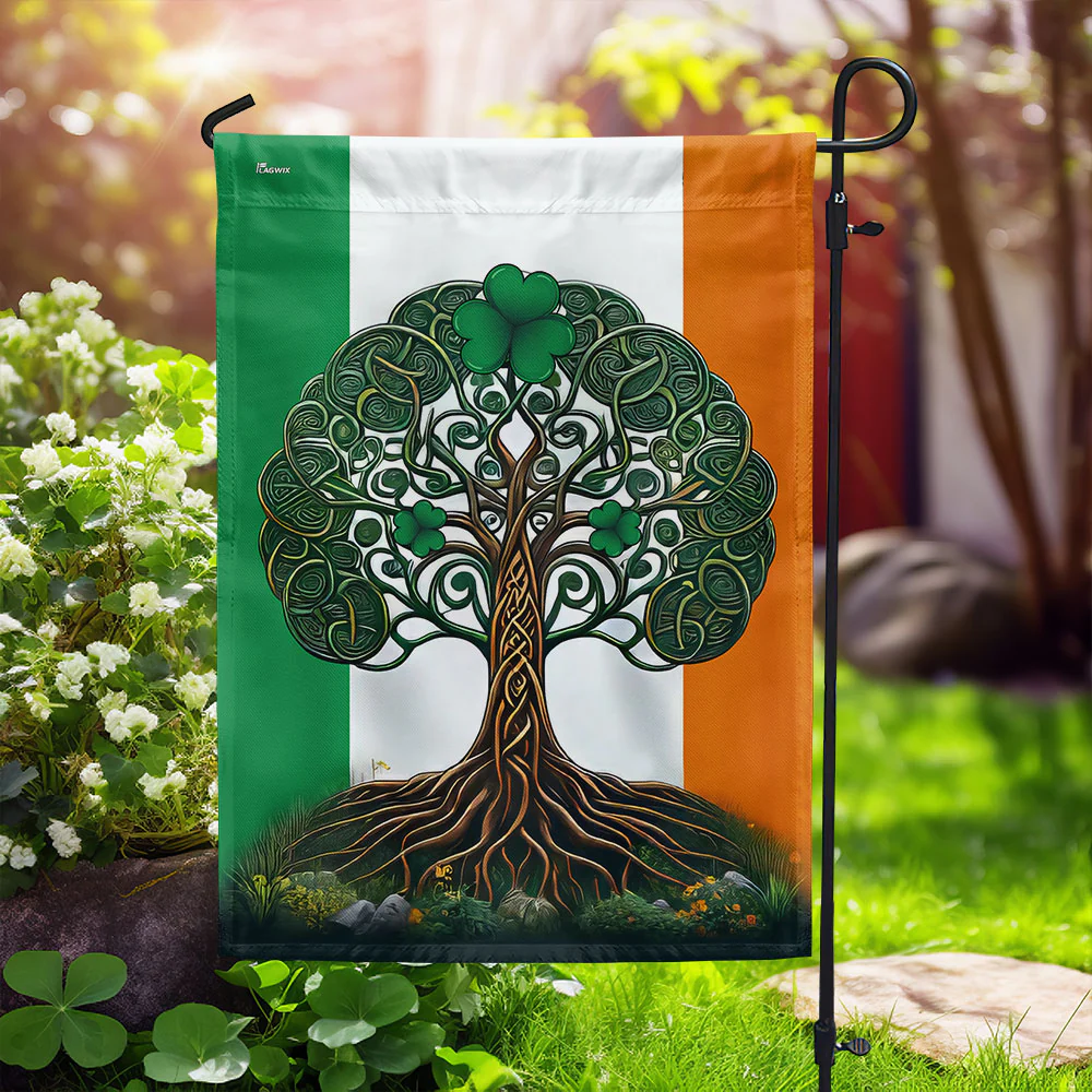Bimipi  Celtic Tree of Life Irish St. Patrick's Day Flag