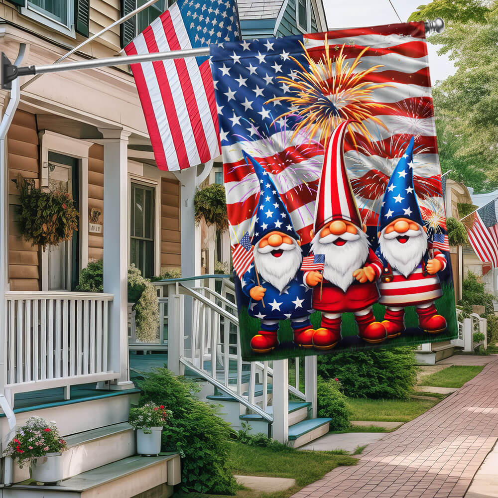 Bimipi American Flag - Patriotic Gnomes 4th of july American Flag