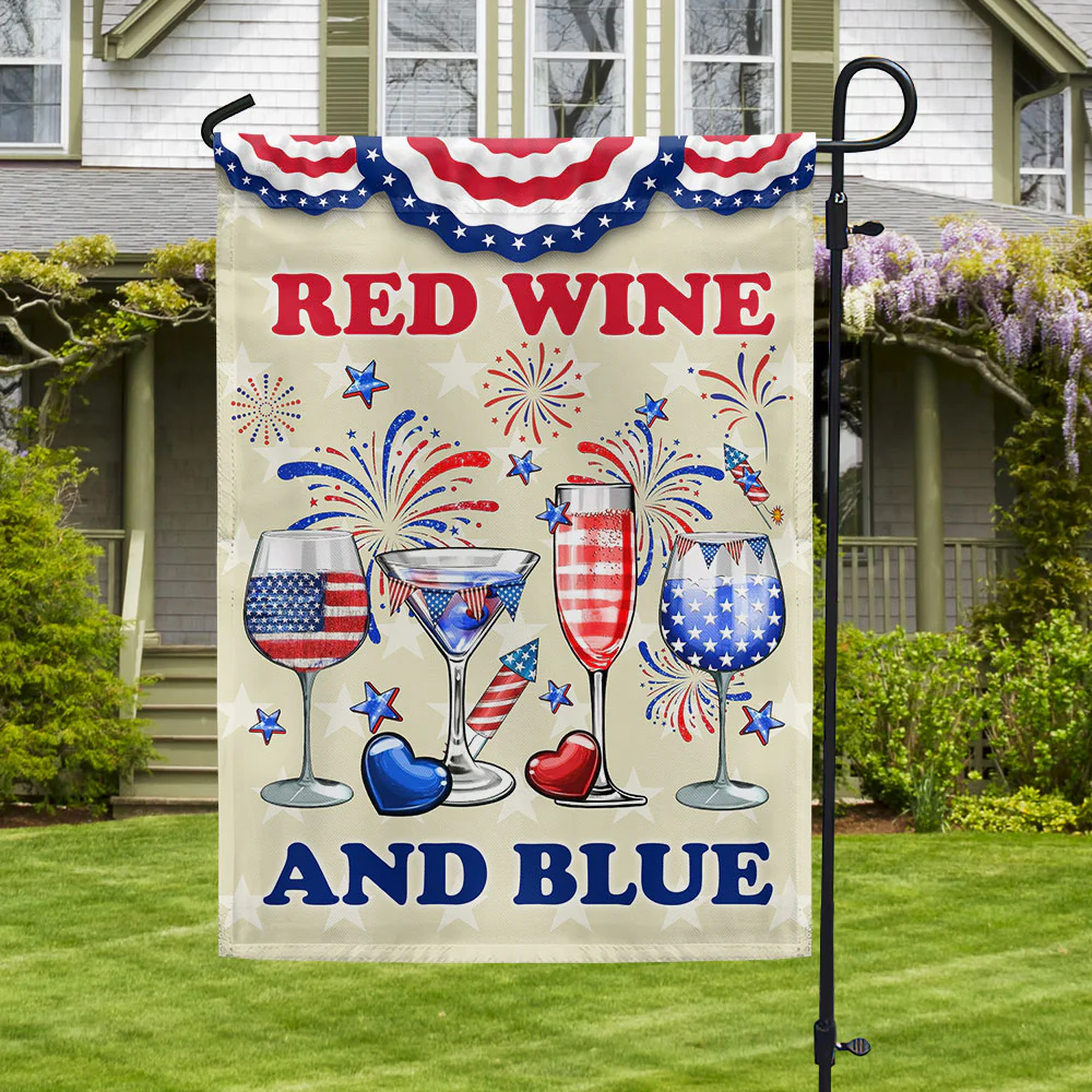 Bimipi American Flag - Red Wine And Blue 4th Of july Flag