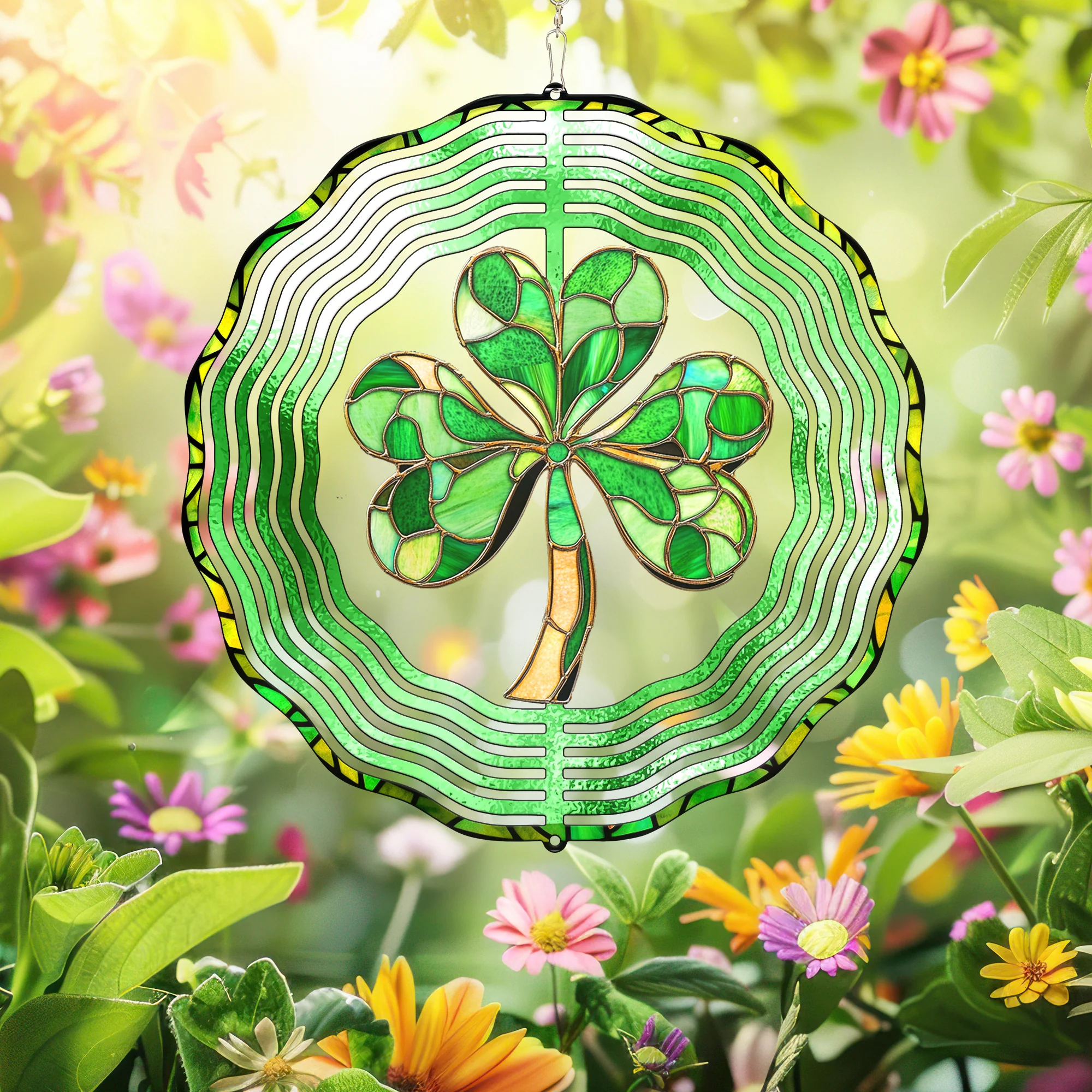 Irish Shamrock Wind Spinner – Perfect for St. Patrick’s Day Decor