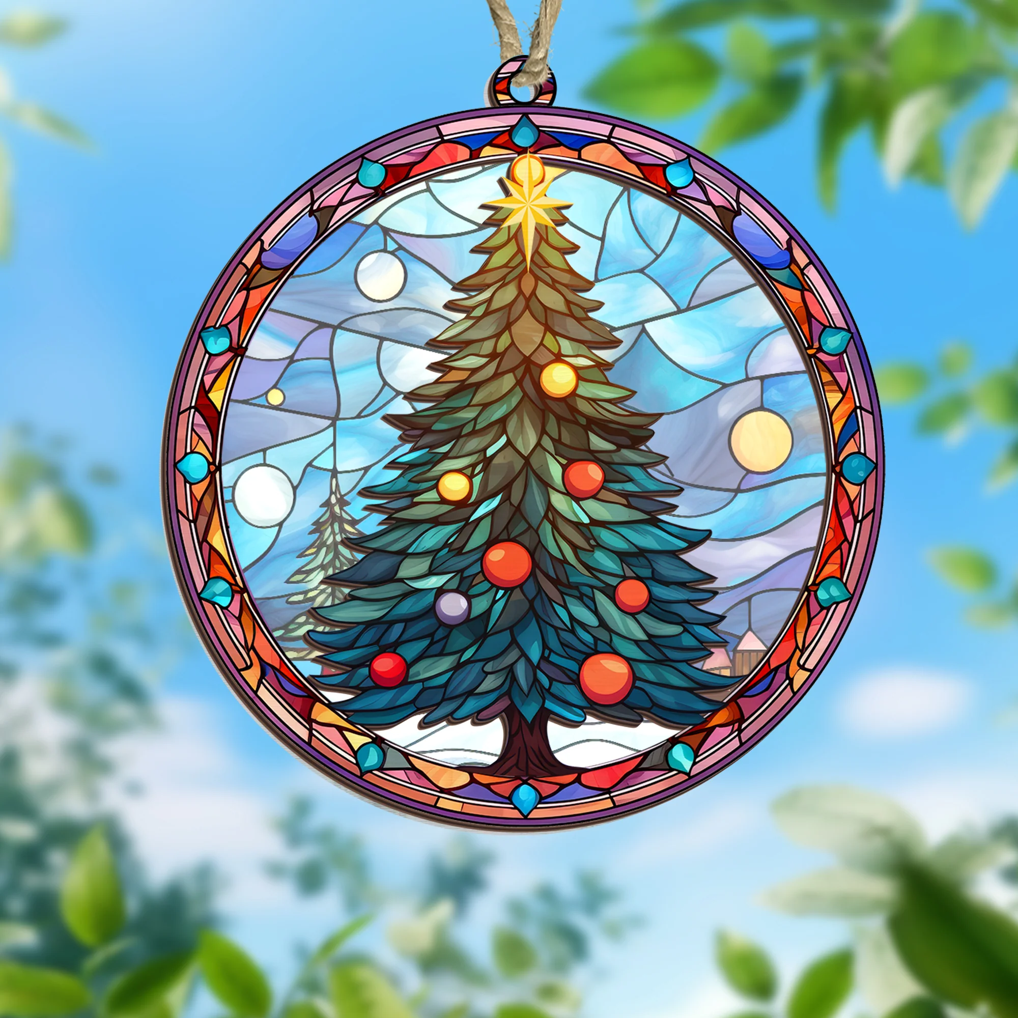 Christmas Tree Suncatcher Ornament