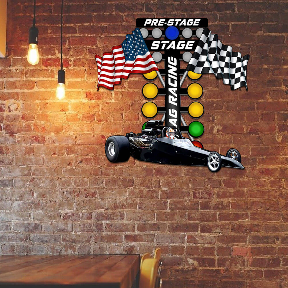 Personalized Race Car Custom Image Drag Racing Metal Sign, Race Car Sign, Dirt Track Racing Sign, Sports Sign