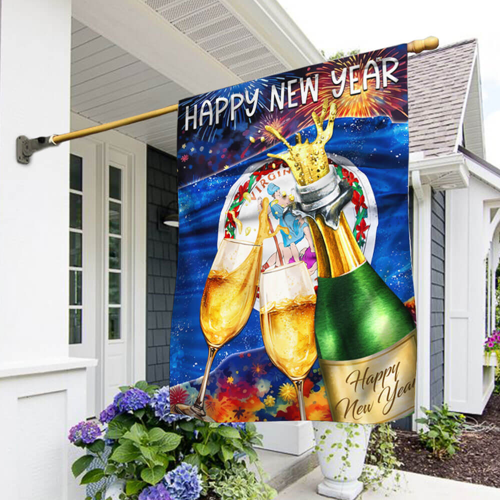 Bimipi  Virginia Happy New Year Flag MLN2296Fv1