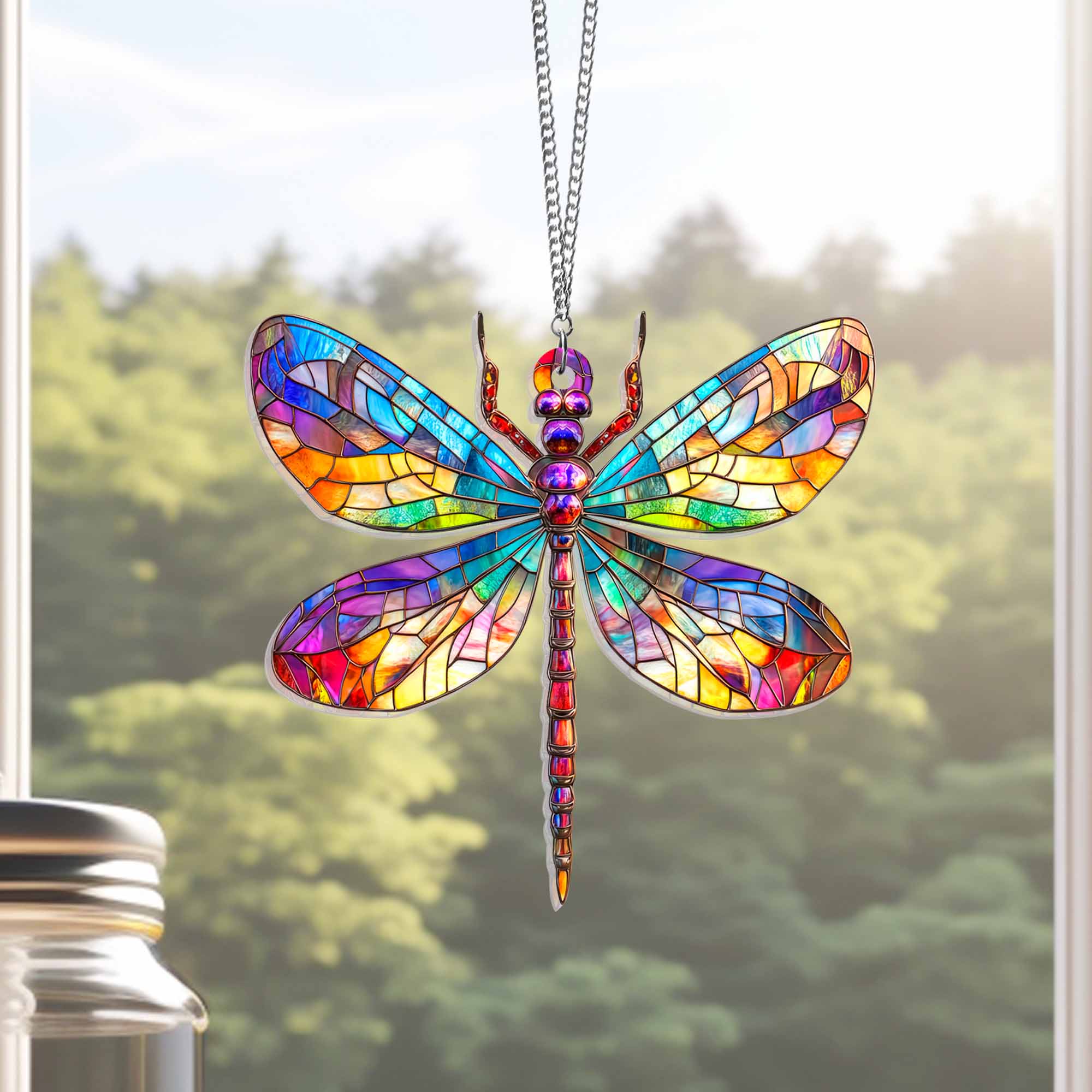 Dragonfly Suncatcher Gift - Acrylic Hanging Decor for Nature Lovers & Boho Homes