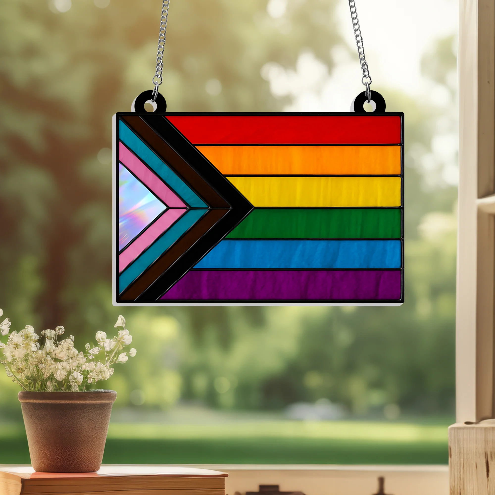 LGBTQ Pride Month Acrylic Suncatcher Window Hanging
