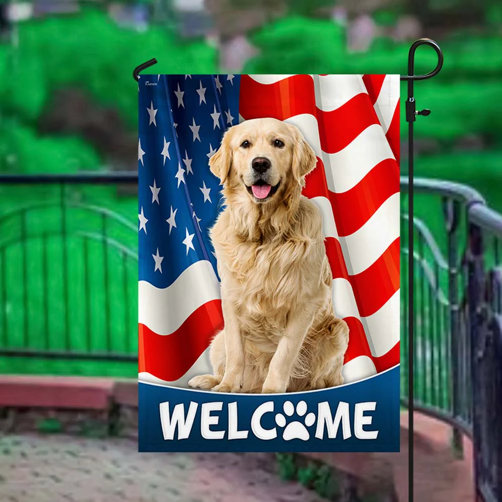 Bimipi American Flag - Golden Retriever 4th Of july American Flag |