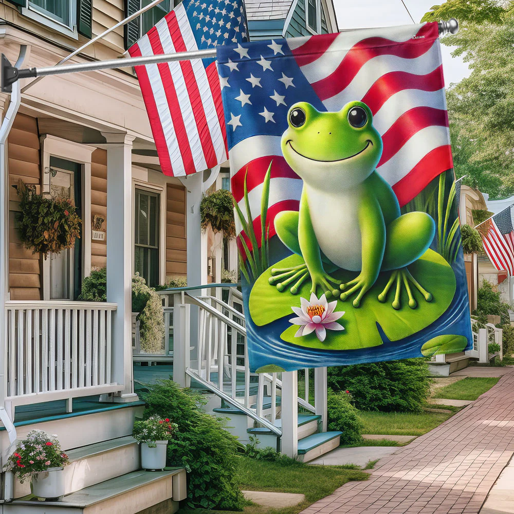 Frog American Flag