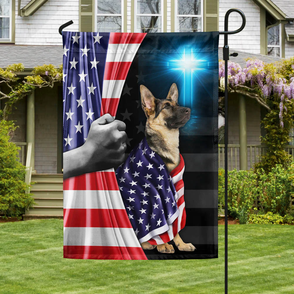 Bimipi American Flag - German Shepherd Patriotic American Flag
