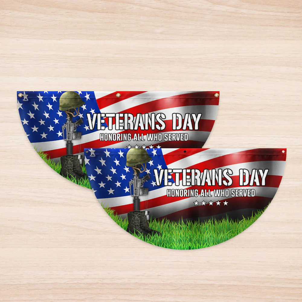 Veterans Day Honoring All Who Served Non-Pleated Fan Flag