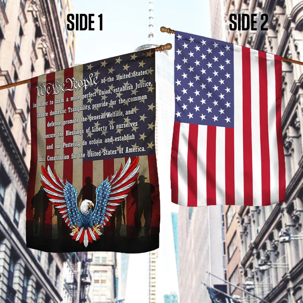 Bimipi American Flag - American Patriotic Eagle, We The People of the United States Flag