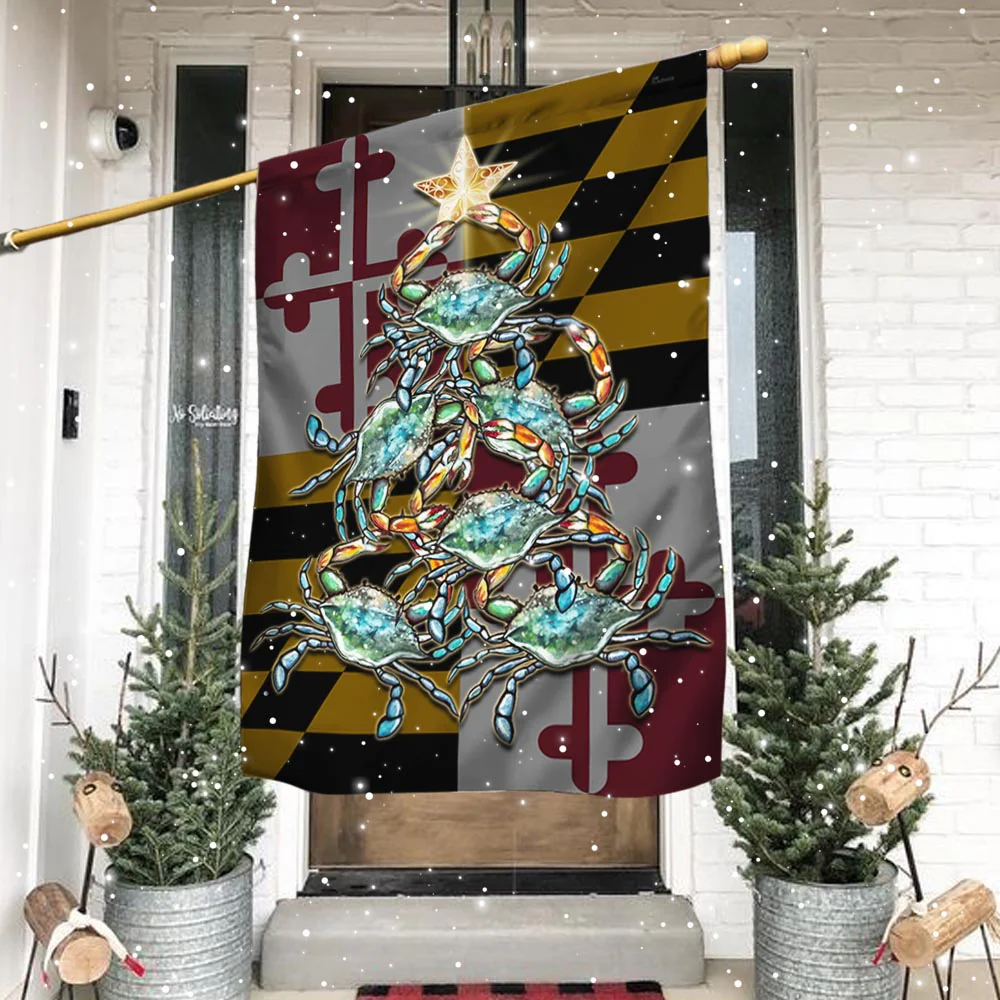 Maryland Flag Blue Crab Christmas