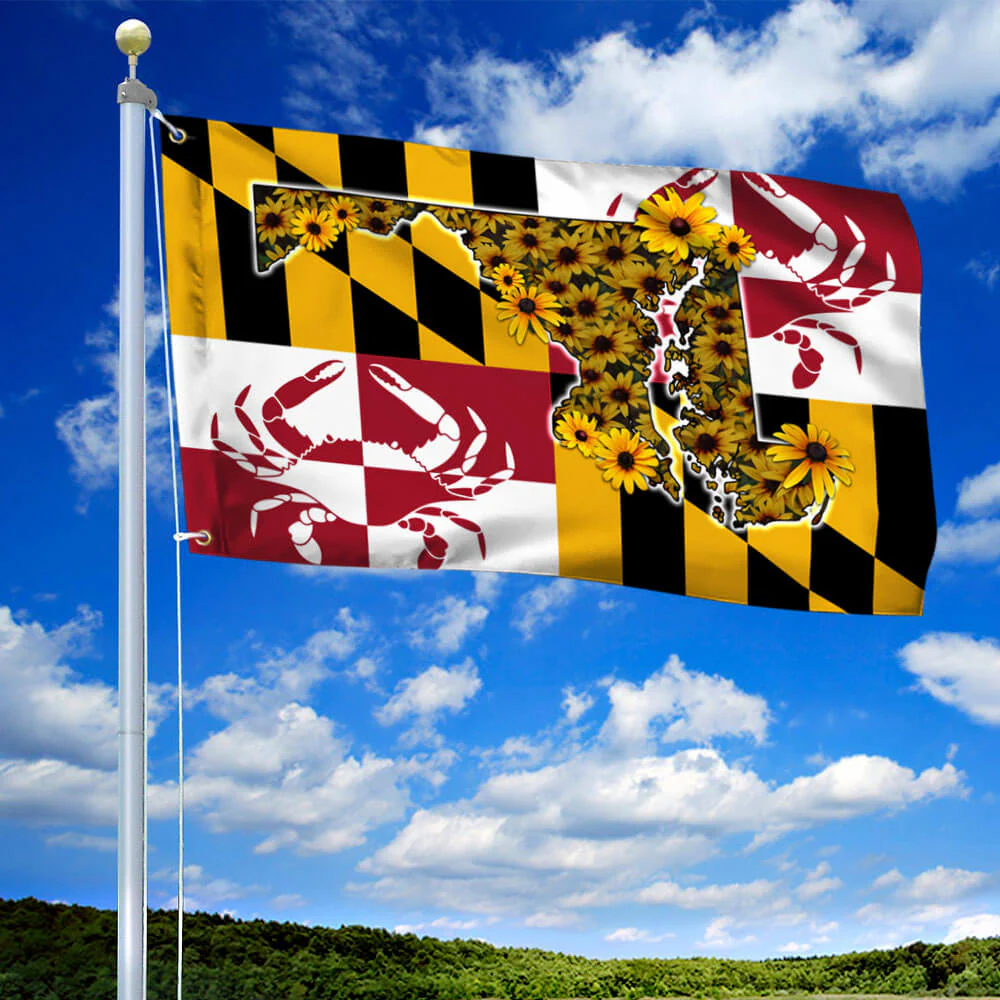 Maryland Flag State Of Mind. Black-eyed Susan Grommet Flag