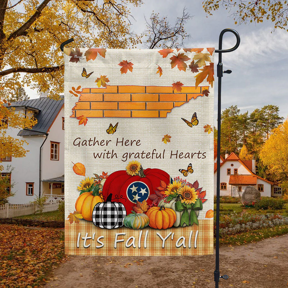 It's Fall Y'all Halloween Pumpkin Fall Tennessee Flag TPT1132Fv1