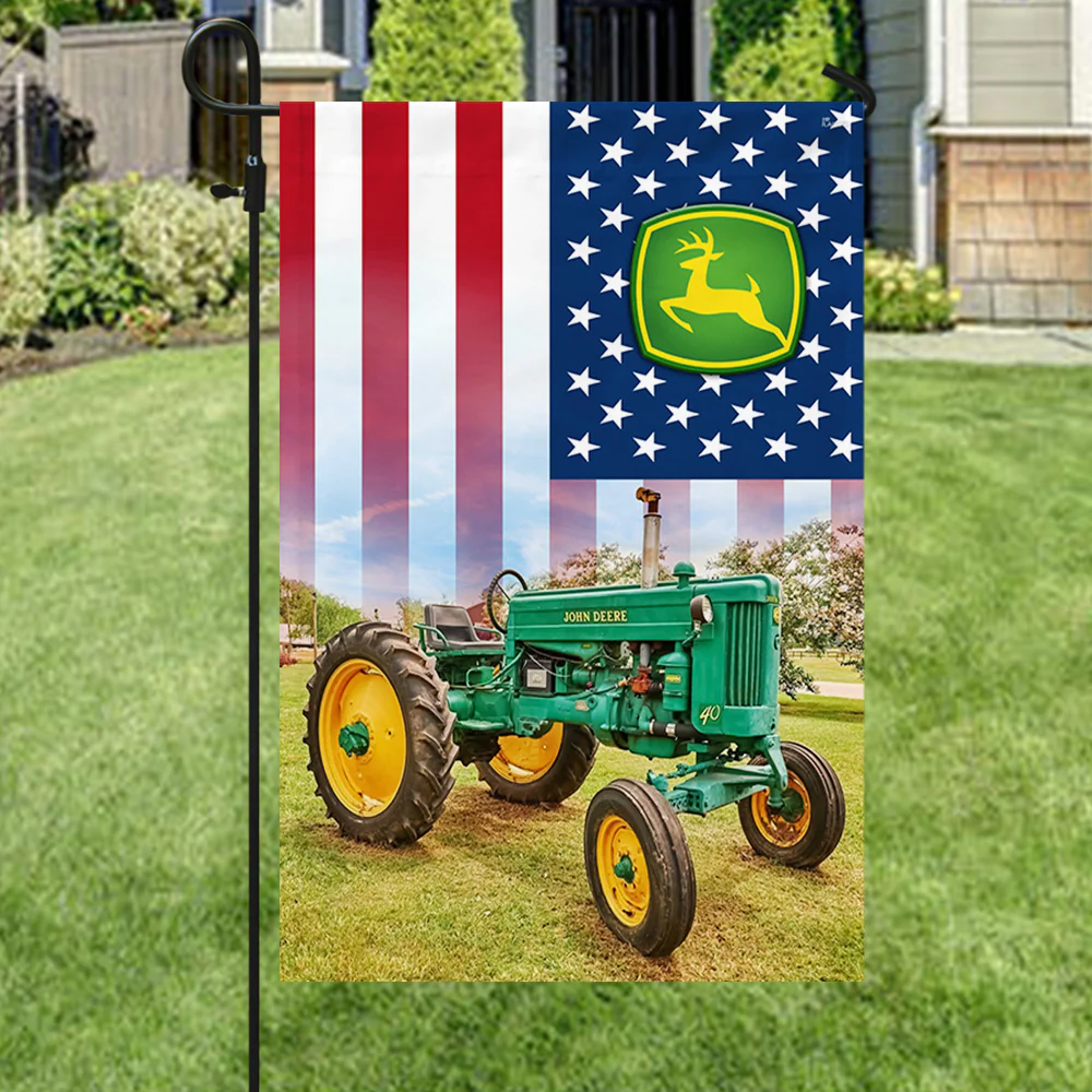 Tractor American FLag John Deere, Farm flag