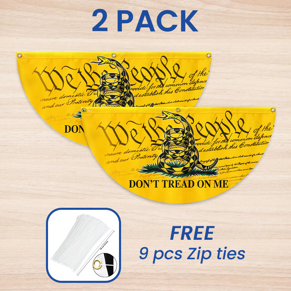 Gadsden Don’t Tread On Me We The People Non-Pleated Fan Flag