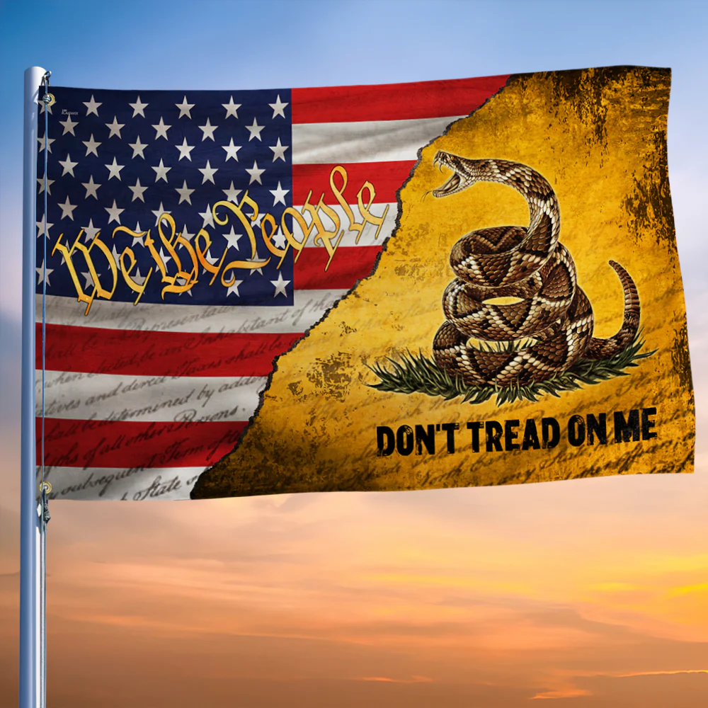 Second Amendment Flag Gadsden American Flag Grommet Flag